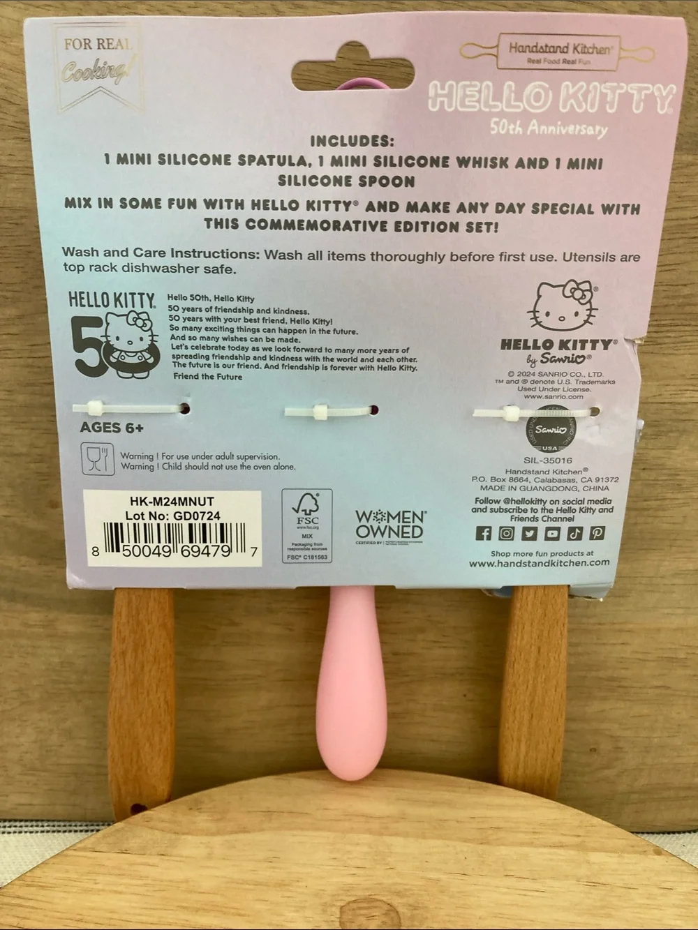 SALE! NWT Hello Kitty Mini Utensil Set - 50th Anniversary 3 pc Set